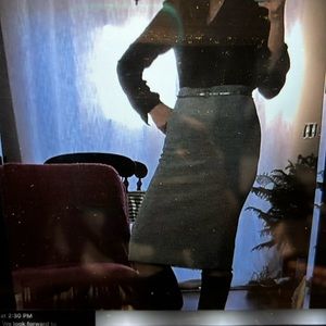 Rebecca Taylor small blue & white skirt. 13.5" across waist 27&3/4"length. Love